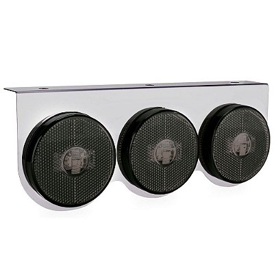 Lanterna 3 Marias Traseira Carreta Caminhão Led Fumê