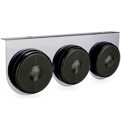 Lanterna 3 Marias Carreta Caminhão Led Fumê Bivolt 85 mm