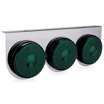 Lanterna 3 Marias Traseira Carreta Caminhão Led Verde