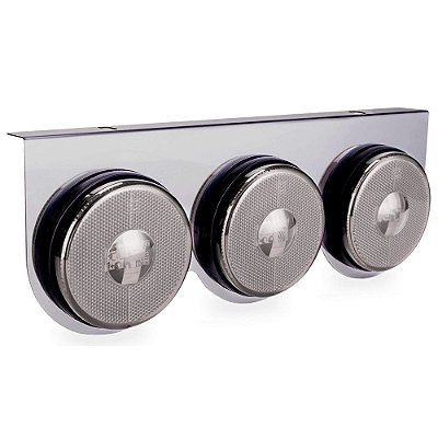 Lanterna 3 Marias Carreta Caminhão Led Cristal Bivolt 85 mm