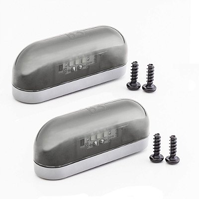 Kit Lanterna Luz de Placa Carreta Caminhão Led Cristal 2 un