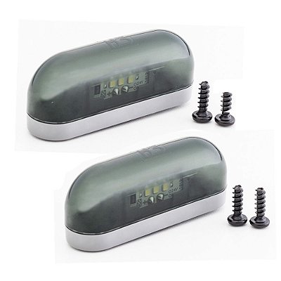 Kit Lanterna Luz de Placa Carreta Caminhão Led Fumê 2 un