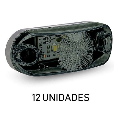 Kit Lanterna Delimitadora Carreta Caminhão Led Fumê 12 u