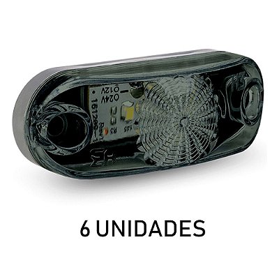 Kit Lanterna Delimitadora Carreta Caminhão Led Fumê 6 un