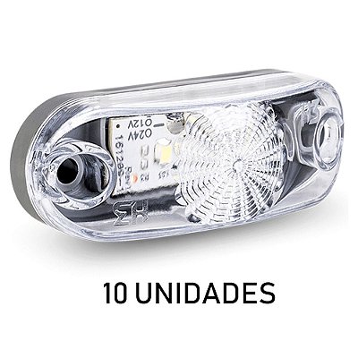 Kit Lanterna Delimitadora Carreta Caminhão Led Cristal 10 u