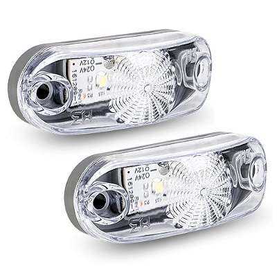 Kit Lanterna Delimitadora Carreta Caminhão Led Cristal 2 un