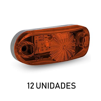 Kit Lanterna Delimitadora Carreta Caminhão Led Âmbar 12 uni