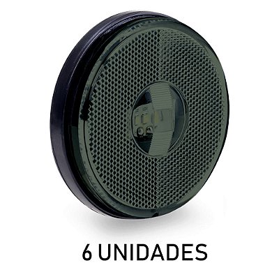 Lanterna Lateral Carreta Randon Bivolt Fumê 3 Leds 6 un