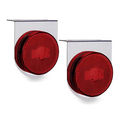 2 Lanterna Lateral Carreta Led Randon Noma Bivolt Vermelha
