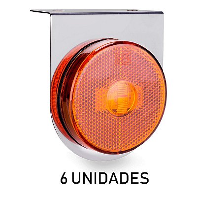 Lanterna Lateral Carreta Randon Noma Bivolt Âmbar 3 Leds 6 u