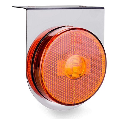 Lanterna Lateral Carreta Randon Bivolt Âmbar 3 Leds