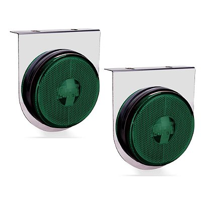 2 Lanterna Lateral Carreta Randon Noma Led Verde Bivolt