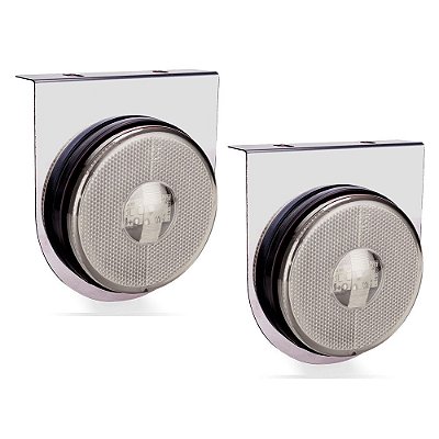 Lanterna Lateral Carreta Randon Bivolt Cristal 3 Leds - 2 un