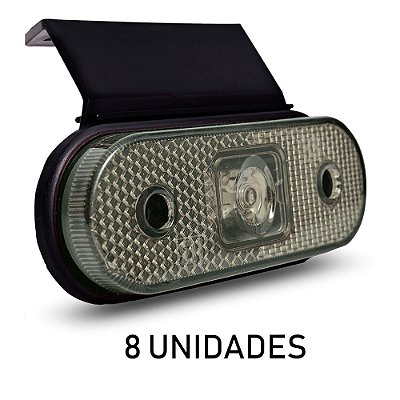 Kit 8 Lanterna Lateral Carreta Facchini Led Fumê Bivolt