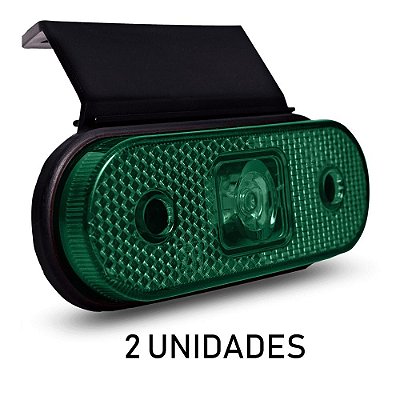 Kit 2 Lanterna Lateral Carreta Facchini Led Verde Bivolt