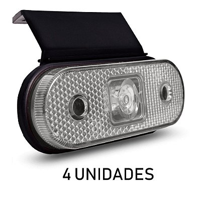 Kit 4 Lanterna Lateral Carreta Facchini Led Cristal Bivolt