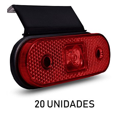 20 Lanterna Lateral Carreta Facchini Led Vermelha Bivolt