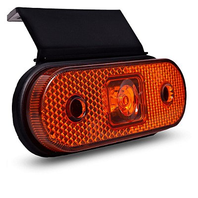 Kit 12 Lanterna Lateral Carreta Facchini Led Âmbar Bivolt