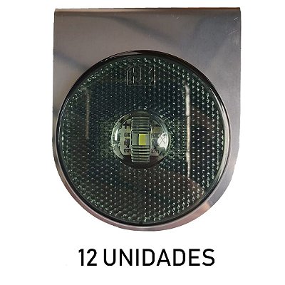 Lanterna Lateral Carreta Randon Bivolt Fumê 3 Leds 12 un