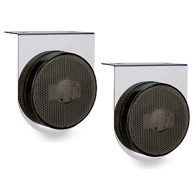 2 Lanterna Lateral Carreta Led Randon Noma Bivolt Fumê