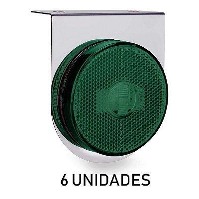 Lanterna Lateral Carreta Led Randon Noma Bivolt Verde 6 u