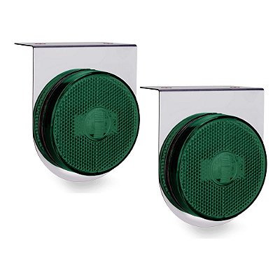2 Lanterna Lateral Carreta Randon Bivolt Verde 3 Leds