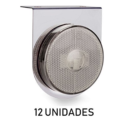 Lanterna Lateral Carreta Randon Bivolt Cristal 3 Leds 12 un