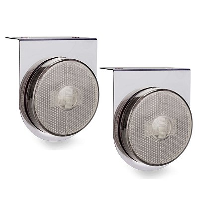 2 Lanterna Lateral Carreta Randon Bivolt Cristal 3 Leds