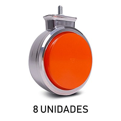 8 Lanterna Caminhão Foguinho Bojuda Âmbar 9 Led