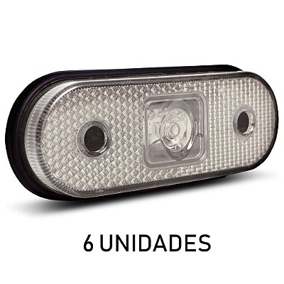 Kit 6 Lanterna Lateral Carreta Facchini Led Cristal Bivolt