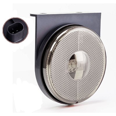 Lanterna Lateral Carreta Randon Noma Bivolt Cristal 3 Leds