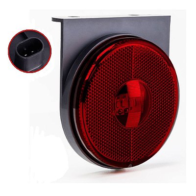Lanterna Lateral Carreta Randon Bivolt Vermelha 3 Leds
