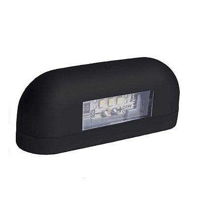Lanterna Luz de Placa Carreta Caminhão Led Bivolt Preta