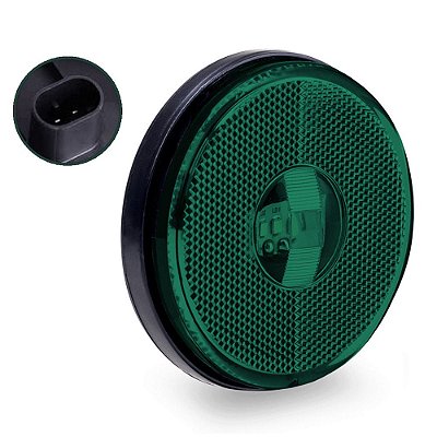 Lanterna Lateral Carreta Randon Bivolt Verde 3 Leds