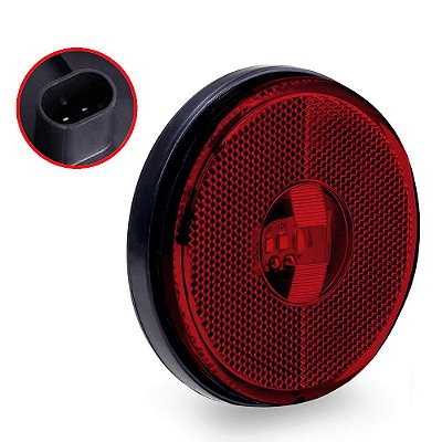 Lanterna Lateral Carreta Randon Noma Bivolt Vermelha 3 Leds