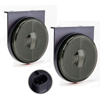 Lanterna Lateral Carreta Randon Noma Bivolt Fumê Led 2 u