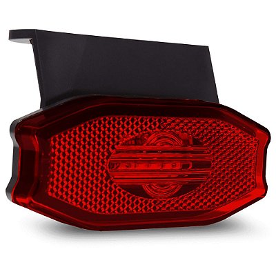 Lanterna Lateral Carreta Bau Exclusive Bivolt Vermelha 3 Led