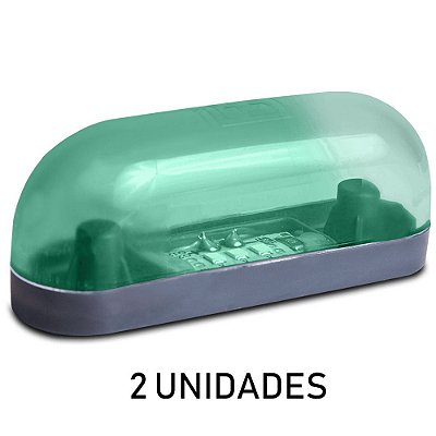 Kit Lanterna Delimitadora Carreta Caminhão Led Verde 2 un