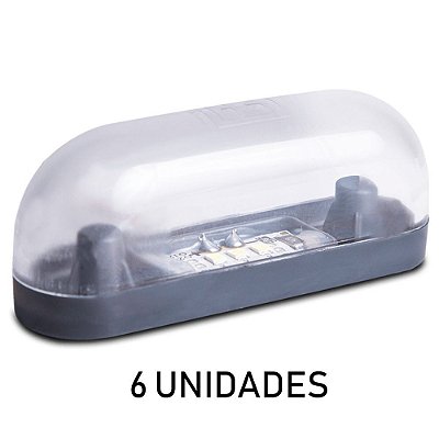 Kit Lanterna Delimitadora Carreta Caminhão Led Cristal 6 un