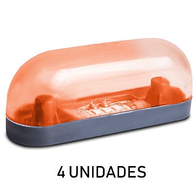 Kit Lanterna Delimitadora Carreta Caminhão Led Âmbar 4 uni