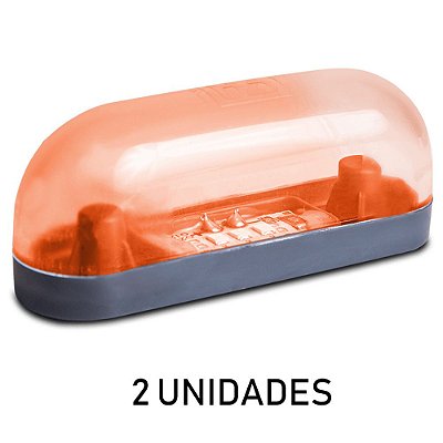 Kit Lanterna Delimitadora Carreta Caminhão Led Âmbar 2 uni