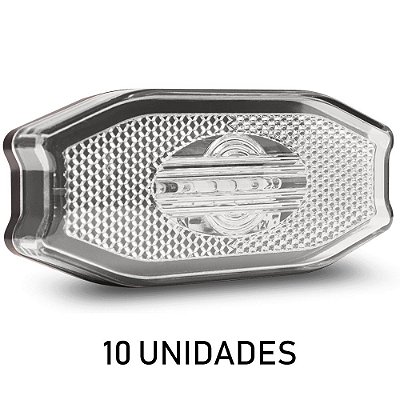 10 Lanterna Lateral Carreta Bau Exclusive Cristal 3 Leds