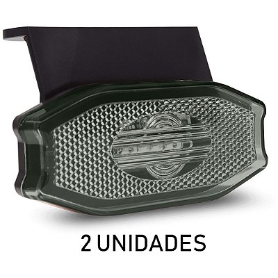Lanterna Lateral Carreta Bau Bivolt Fumê 3 Leds 2 un