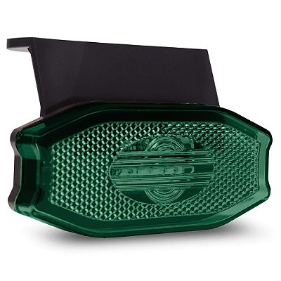 Lanterna Lateral Carreta Bau Exclusive Bivolt Verde 3 Led