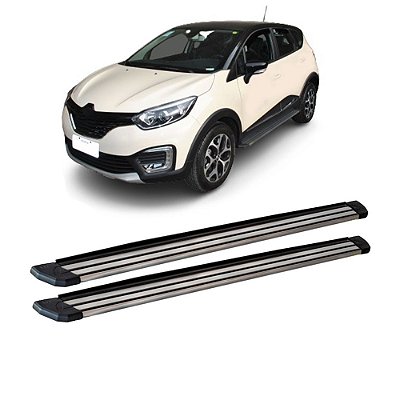 Estribo Captur 2017 em diante Grafite Aluminio Slim