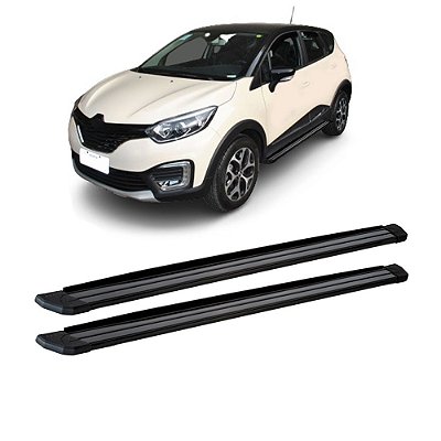 Estribo Captur 2017 em diante Preto Aluminio Slim