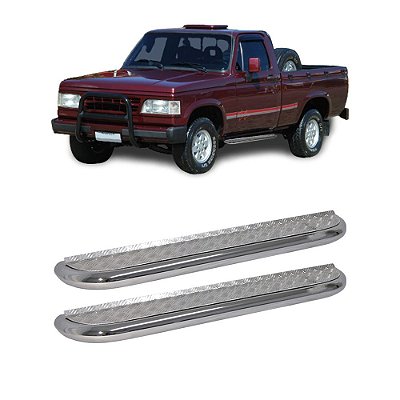 Estribo D20 1986 a 1996 Cromo Plataforma