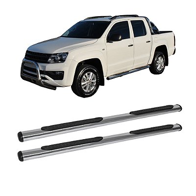 Estribo Amarok 2010 em diante Cabine Dupla Cromado Oblongo