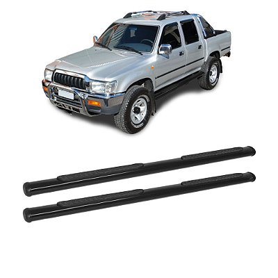 Estribo Hilux 1997 a 2004 Cabine Dupla Preto Oblongo