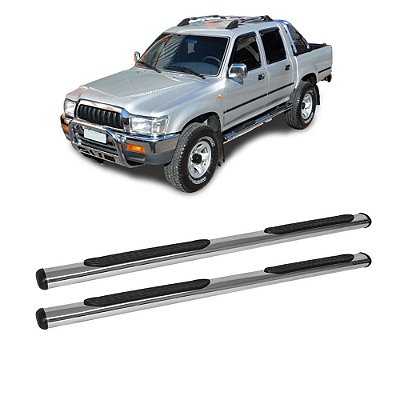 Estribo Hilux 1997 a 2004 Cabine Dupla Cromado Oblongo